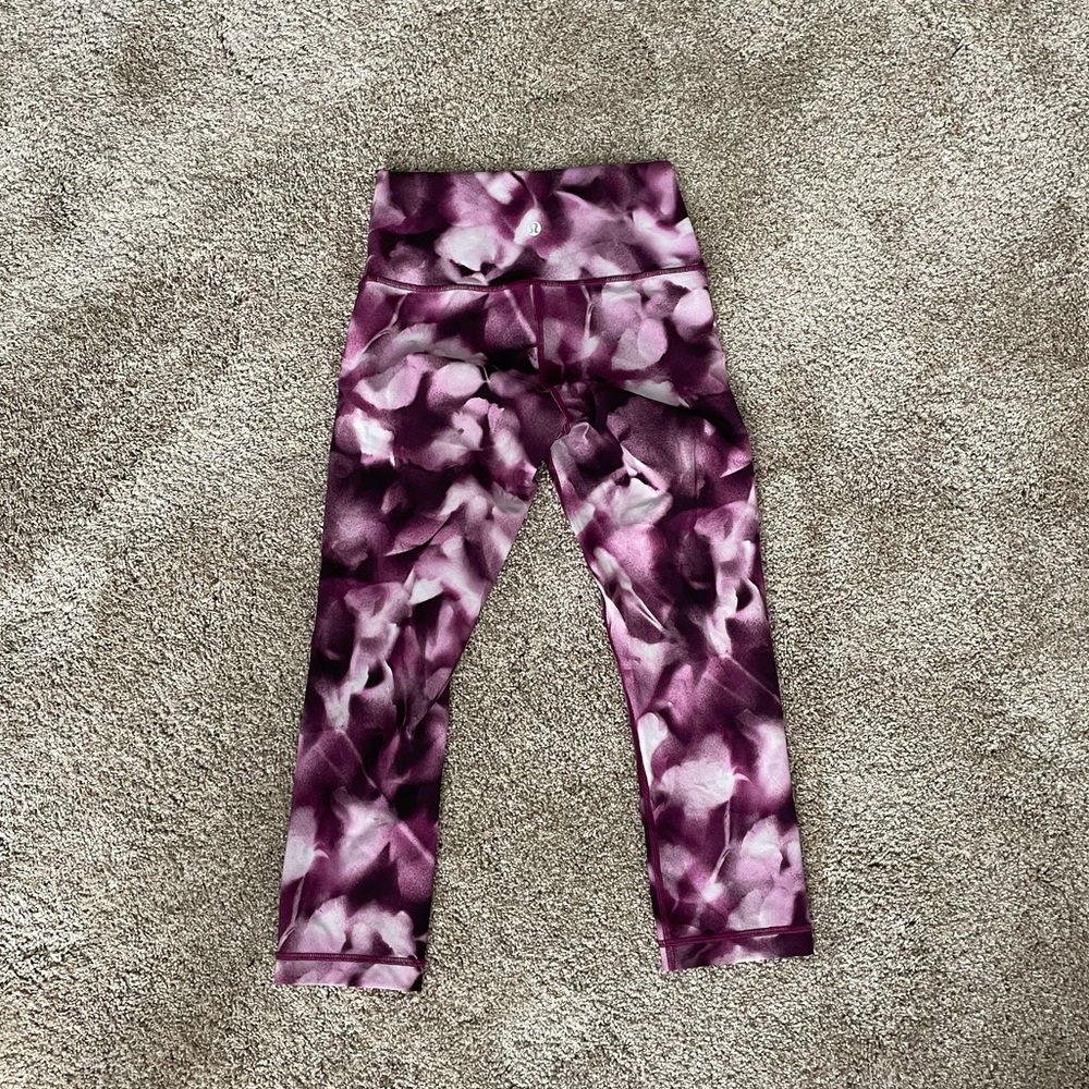 Purple Cropped Lululemon Leggings